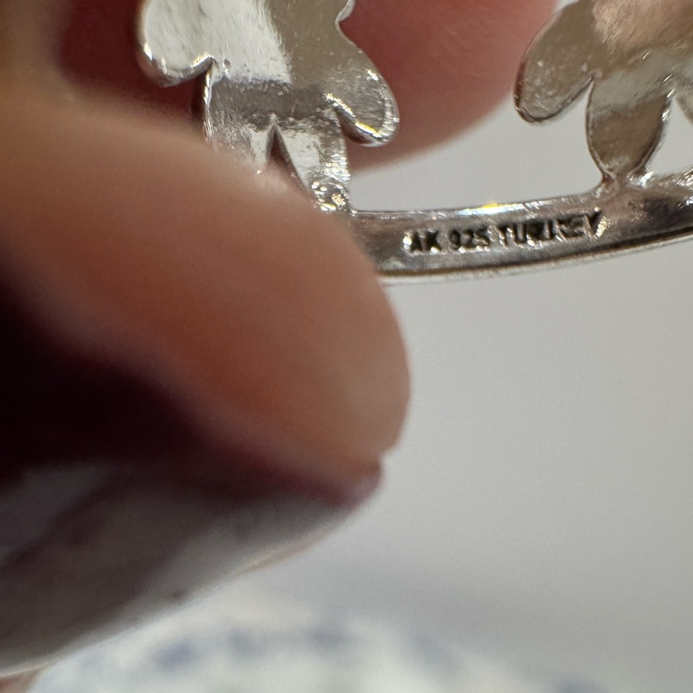 Turkish Sterling silver band ring with dog paws - Picture 4 of 6